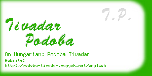 tivadar podoba business card